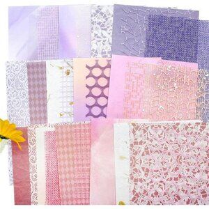 30 Pcs Textured Scrapbook Paper Set 5x7 DIY Journal Card Making Craft Kit
